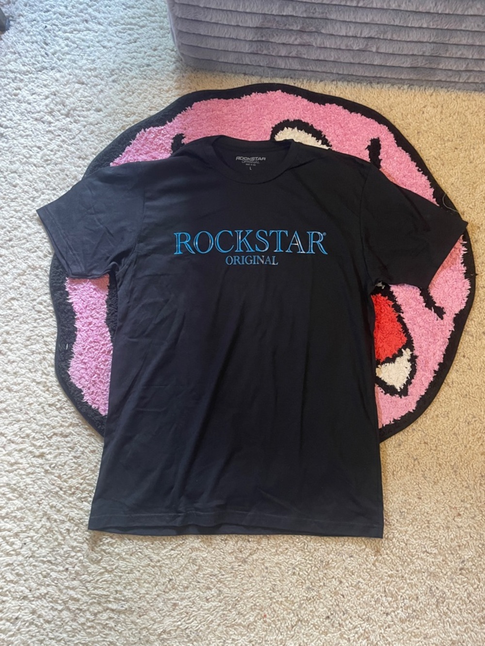 Men's Black rockstar Graphic Tee
